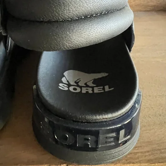 SOREL Women's Viibe Puffy Leather Slingback Sandals NEW multiple sizes - Picture 6 of 8